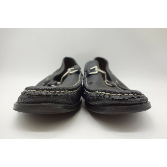 Robert Wayne San Marco Black Leather Horsebit Slip On Loafers Shoes Men\'s 10 D main image 4